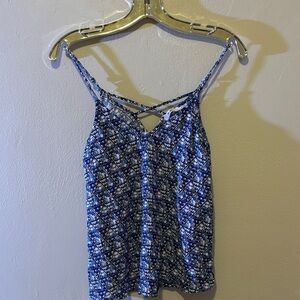 Miami Blue and White Patterned Camisole